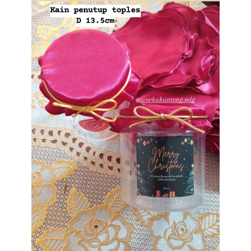 kain penutup toples || Tutup toples satin ||
