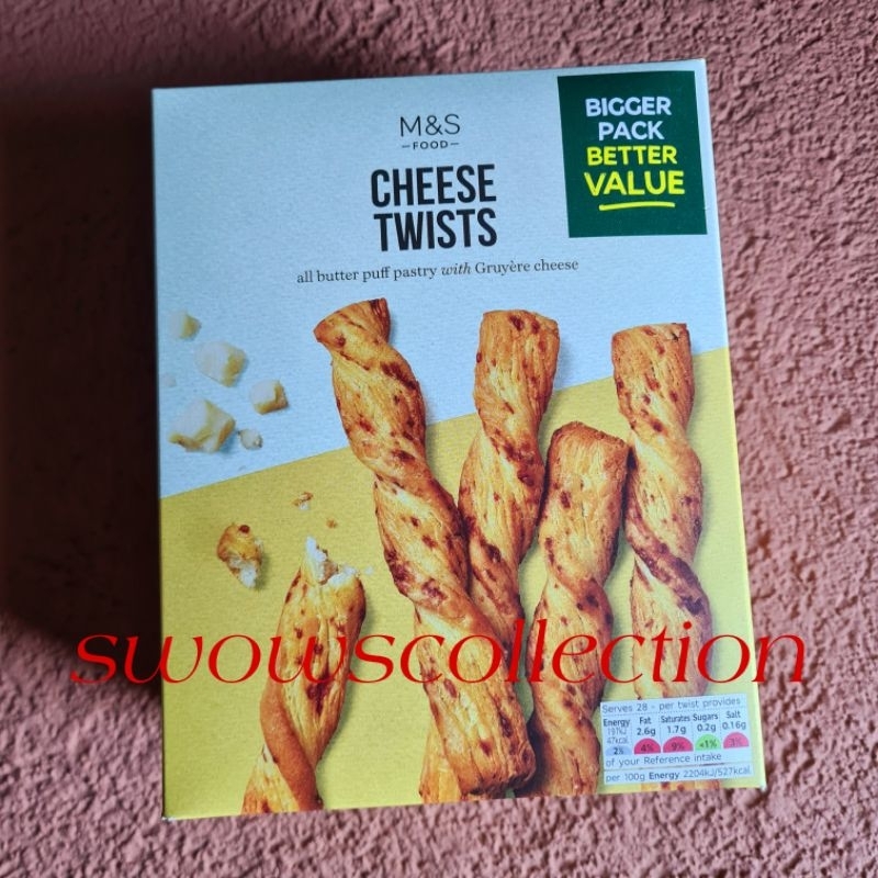 

M&S MARK MARKS & AND SPENCER CHEESE TWISTS TWIST STICK PASTRY BISCUIT BISKUIT KUE KERING KEJU