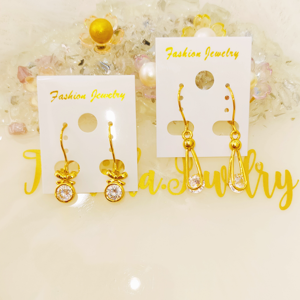 ANTING PERMATA TETES BERLAPIS EMAS MURNI ASLI 99% PERMUKAAN PERHIASAN LEBIH AWET & TAHAN LAMA PEMAKA