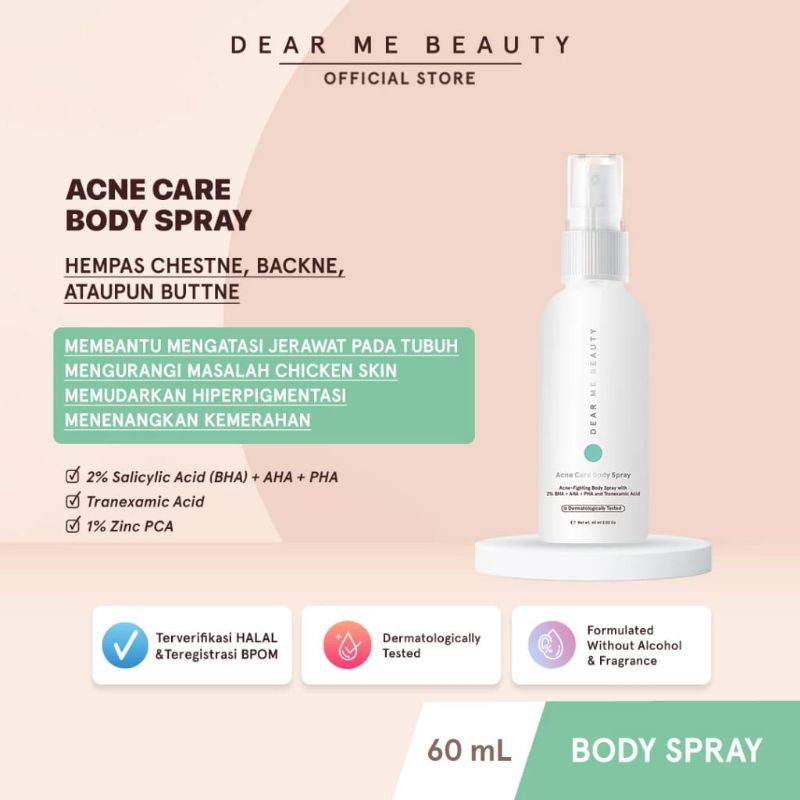 DEAR ME BEAUTY ACNE CARE BODY SPRAY
