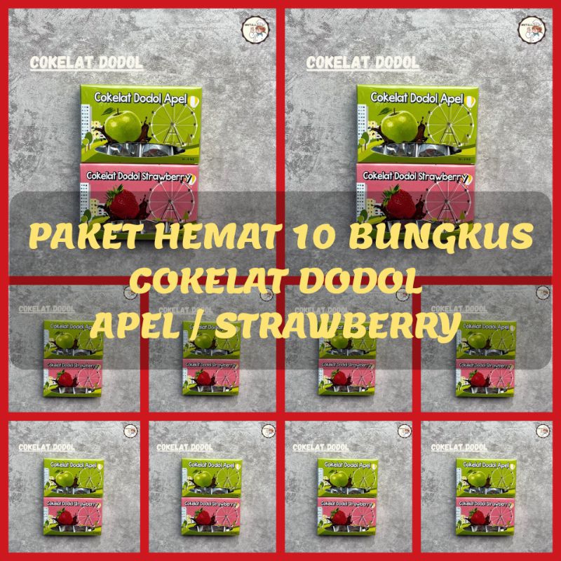 

[PAKET HEMAT] 10 BUNGKUS CAMILAN COKELAT DODOL APEL STRAWBERRY ISI 8 BIJI SNACK KEKINIAN ENAK MURAH OLEH-OLEH KHAS BATU MALANG