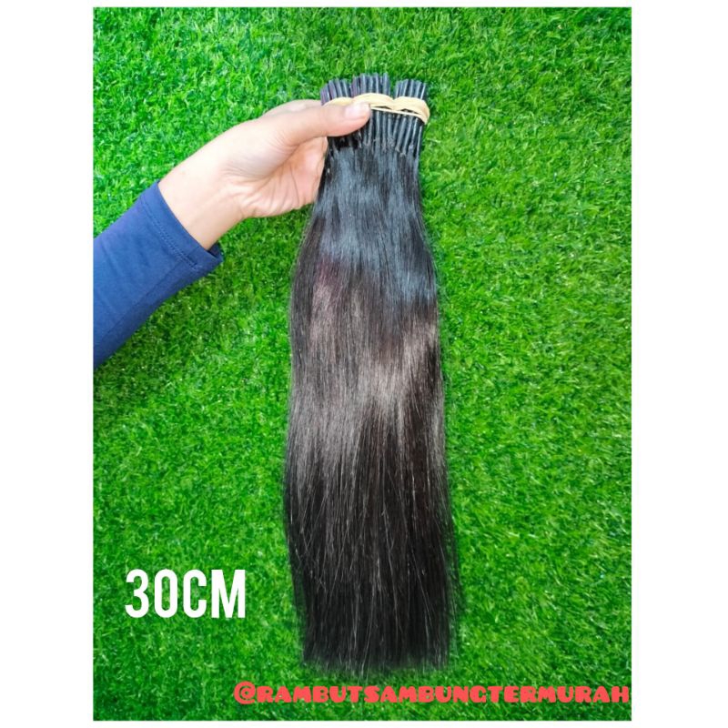 Hair Extension Rambut Sambung 30cm super 100% Rambut Asli