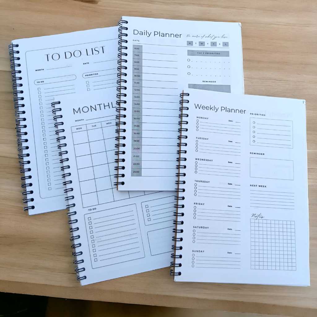 

NOTEBOOK A5 / BUKU NOTEBOOK A5 / BUKU CATATAN TO DO LIST / WEEKLY PLANNER / MONTHLY PLANNER / DAILY PLANNER