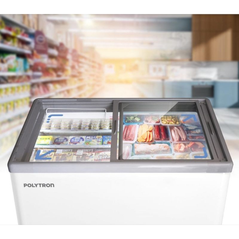 Polytron PCF229 Freezer Box, Chest Freezer Tutup Kaca Kapasitas 200 Liter #2407