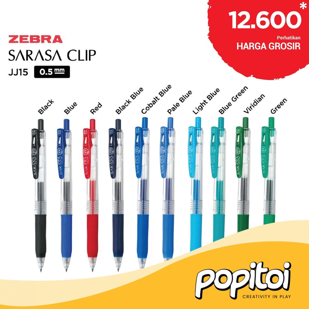 

Produk Oke ZEBRA SA CLIP JJ15 Gel Pen 5 mm Pulpen 5mm 5