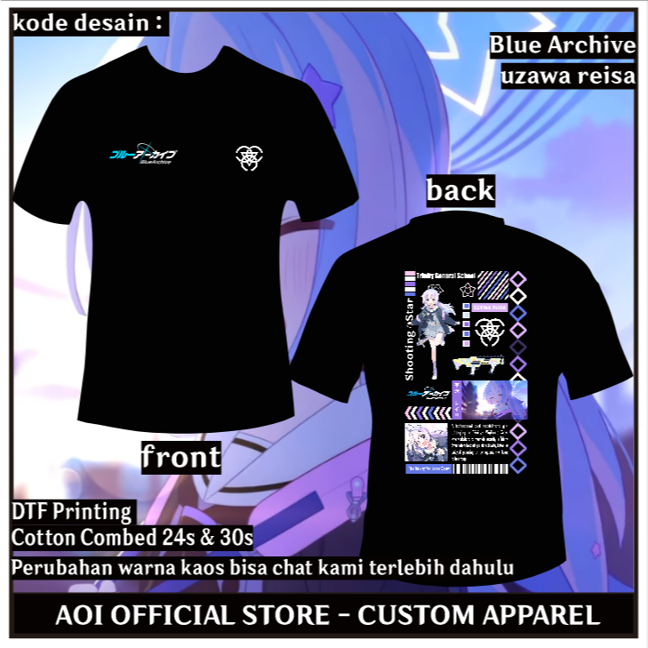 Kaos Uzawa Reisa Blue Archive