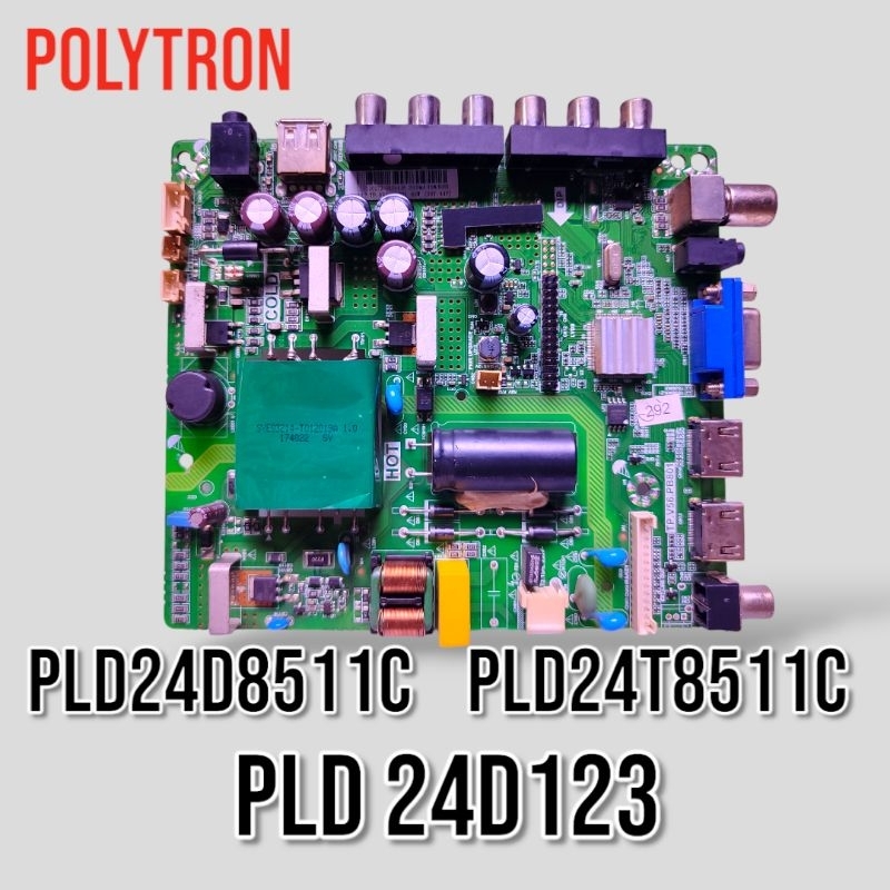 MB - MAINBOARD - MESIN TV POLYTRON PLD24D123 - PLD24D8511C - PLD24T8511C