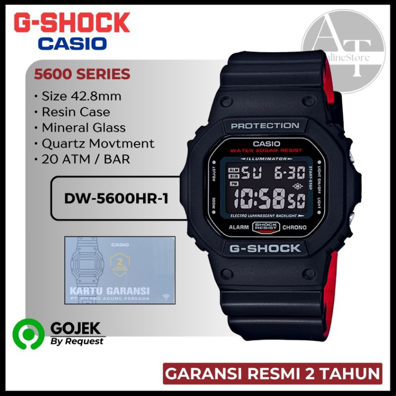 Jam Tangan Pria Casio G-SHOCK DW-5600HR-1DR DW5600HR ORIGINAL Garansi Resmi