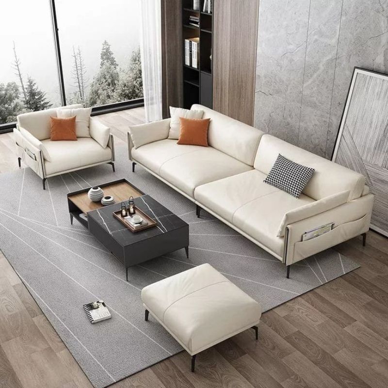 sofa kulit ruang tamu minimalis