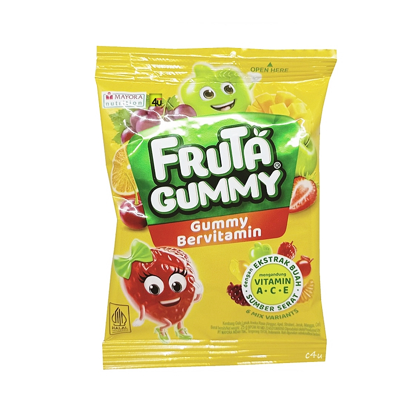 

Mayora Fruta Gummy - Permen Gumi Bervitamin - 25 gr