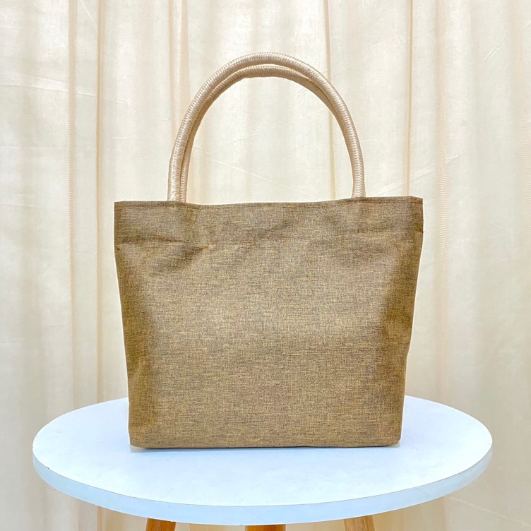 Produk terbaru Tas Jinjing Tali Sumbu Mini Handbag kecil Tas Mukena Tas Tote Bahan Denim Tebal anti 