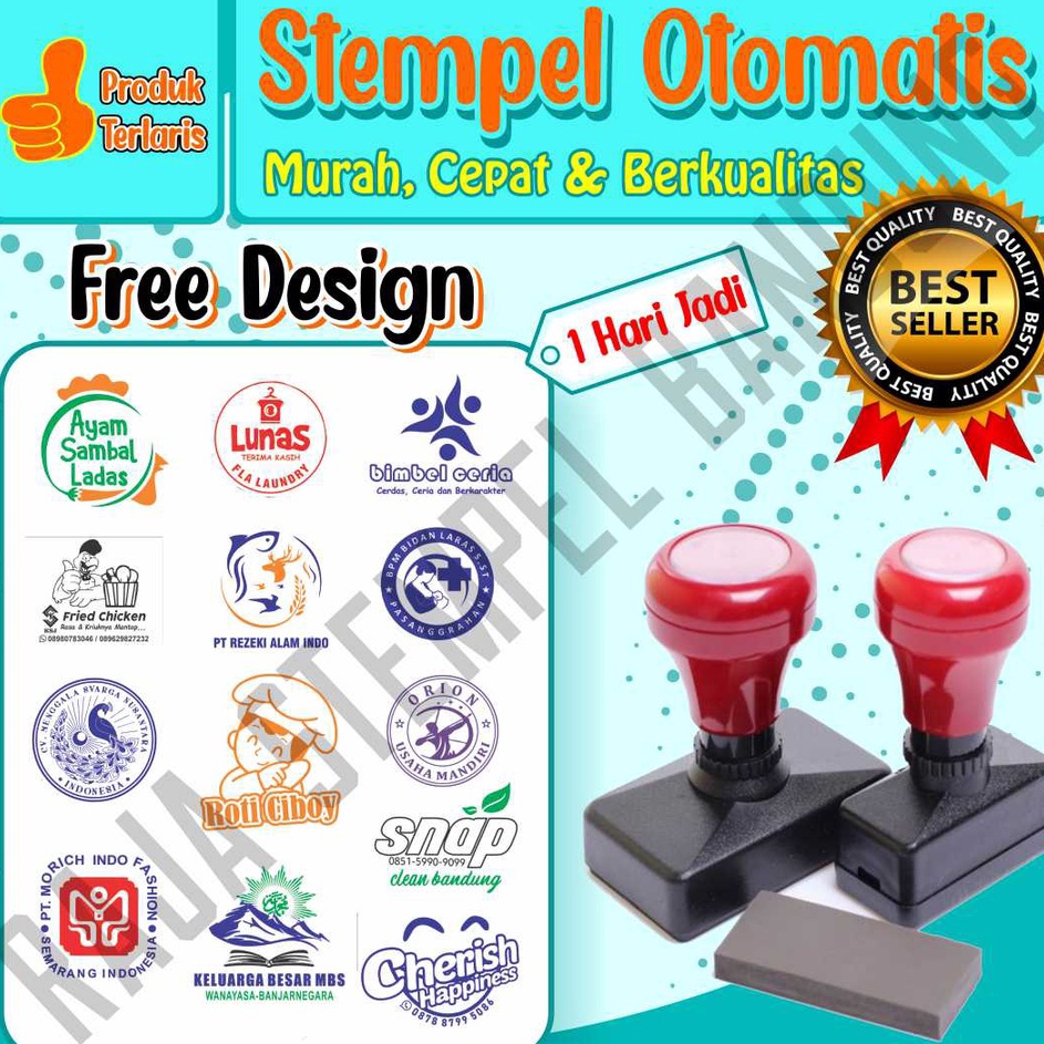 

Instan Stempel Perusahaan logo nama tandatangan lunas stample flash stemple praktis stampel onlineshop
