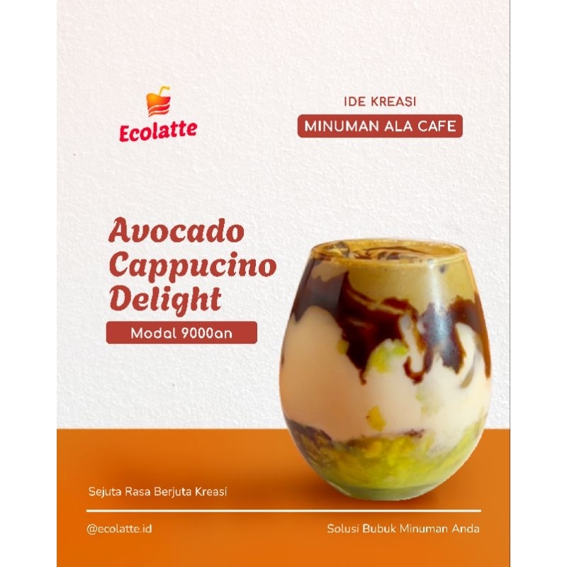 

Ay00! ECOLATTE CAPPUCINO BUBUK MINUMAN 1 KG Powder Drink Enak Rasa Kopi HALAL BPOM HACCP ISO22000