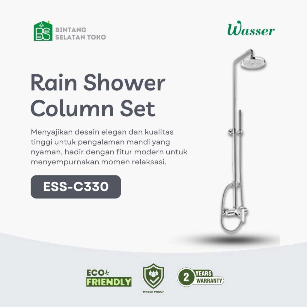 WASSER Rain Shower Column Set ESS-C330 / SHOWER COLUMN SET