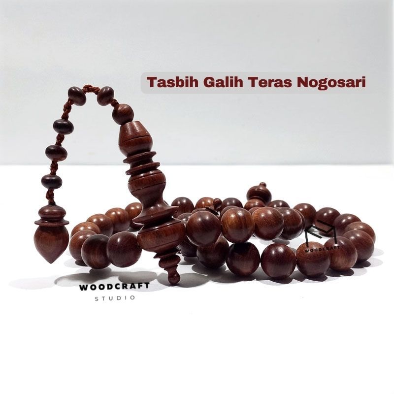 Tasbih kayu Galih Teras NOGOSARI /Nagasari ngurak 14 mm isi 33 butir