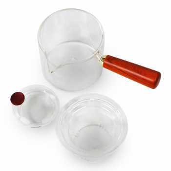 Vintageku_Shop Td-Da One Two Cups Teko Pitcher Teh Chinese Tea Tahan Panas Api 500Ml Filter - Br-218