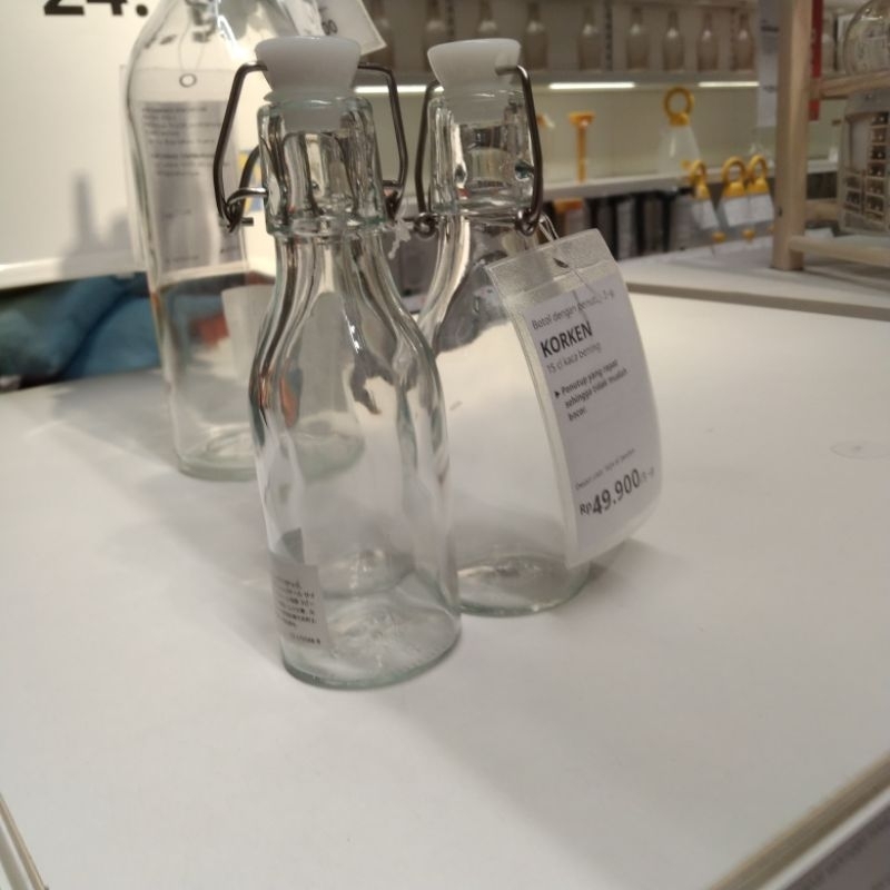 Botol Kaca bening 3Pc 15Cl clear bottle Mini 150Ml water coffee jus yoghurt bottle