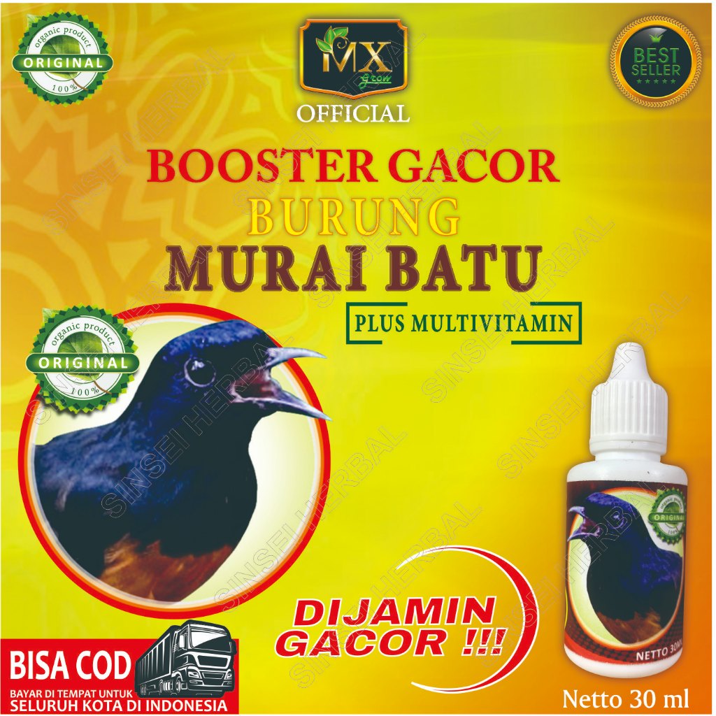 Booster Gacor Burung Murai Batu / Multivitamin Burung Murai Batu