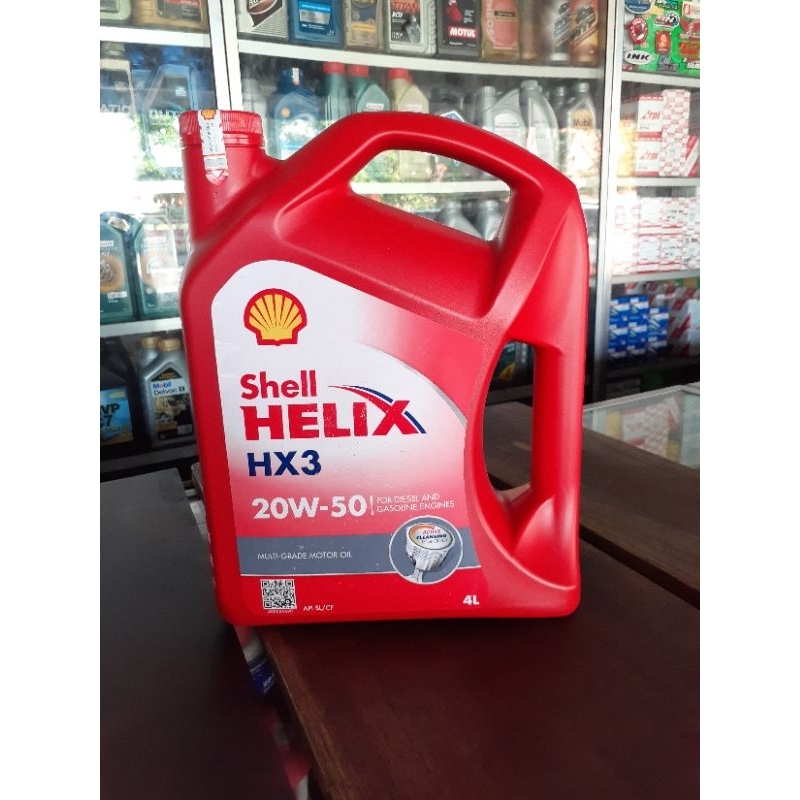 Shell Helix HX3 20w50 Original Kemasan 4L