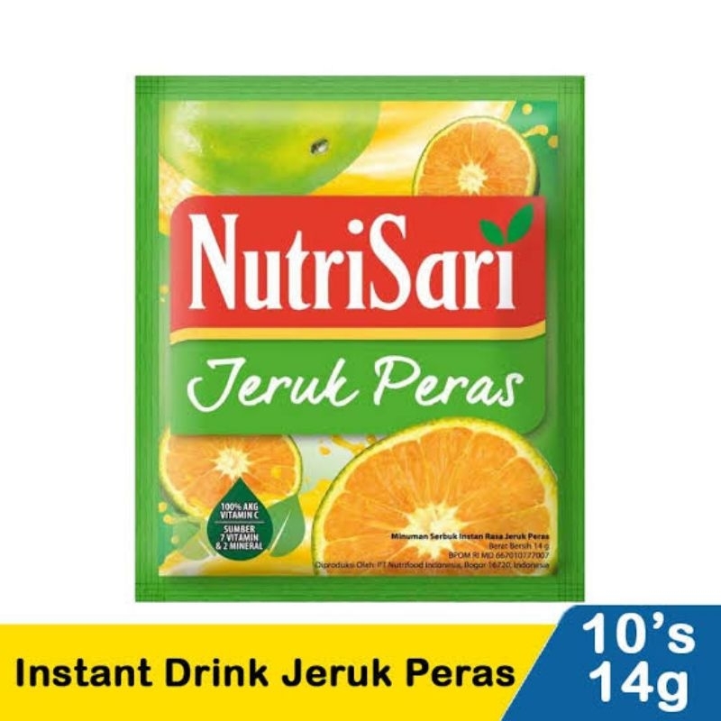 

Nutrisari Jeruk Peras 1 renceng isi 10 pcs