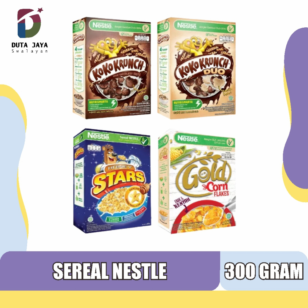 

Koko Krunch, Koko Krunch Duo, Honey Stars, Gold Corn Flakes Sereal Nestle 300 Gram