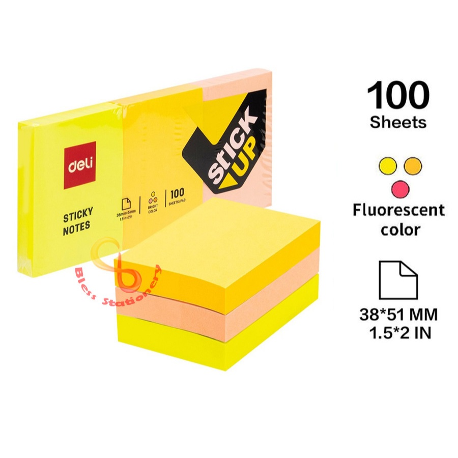 

Sticky notes DELI memo tempel pad notes kertas memo index tabs