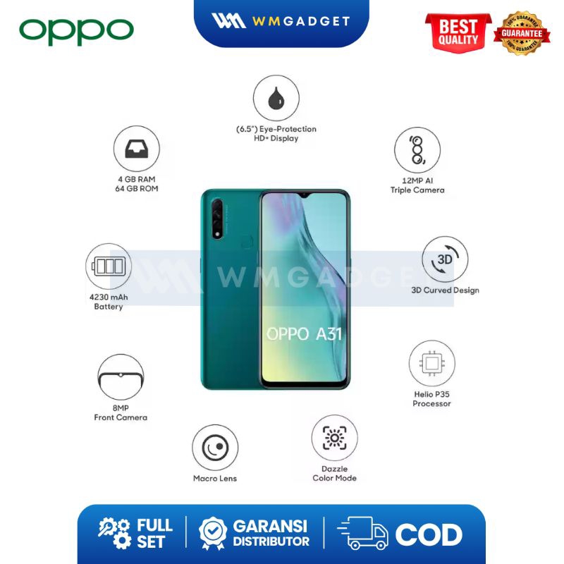 HP OPPO A31 Ram 6GB/128GB