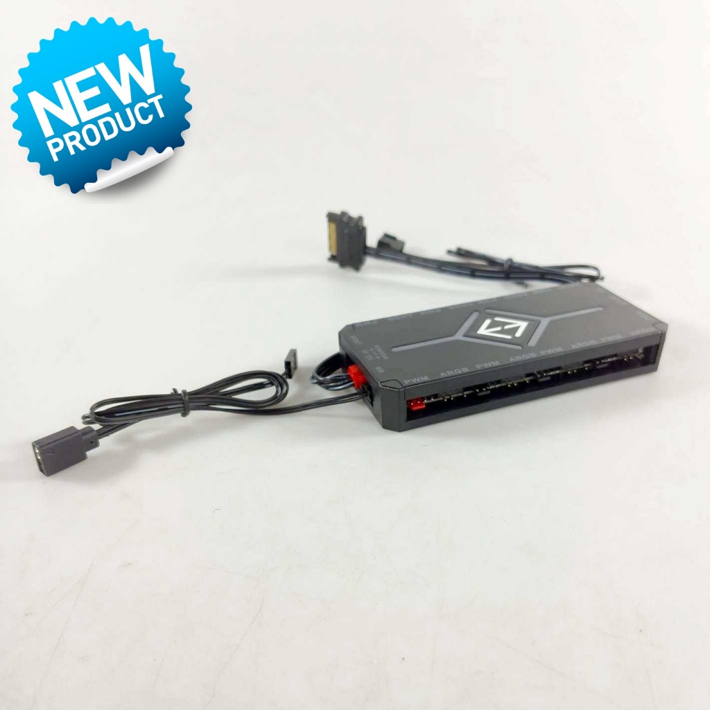 Portable Kontrol Fan Controller Kipas CPU 5V 3 Pin RGB Plus Remote Control