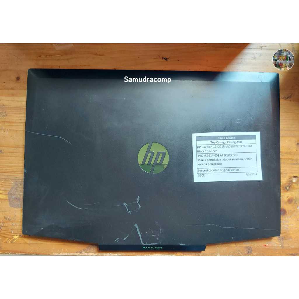 Top Casing - Casing Atas HP Pavilion 15-DK 15-DK0134TX TPN-C141 Black 15.6 Inch P/N :56914-001 AP2K8