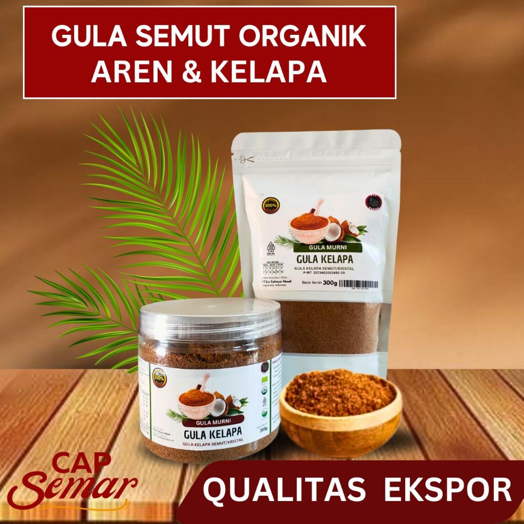 

Gula Aren & Kelapa ASLI Semut Bubuk 100% Nira Murni Gula Sehat Kualitas Ekspor | Paket Hemat Toples + Pouch