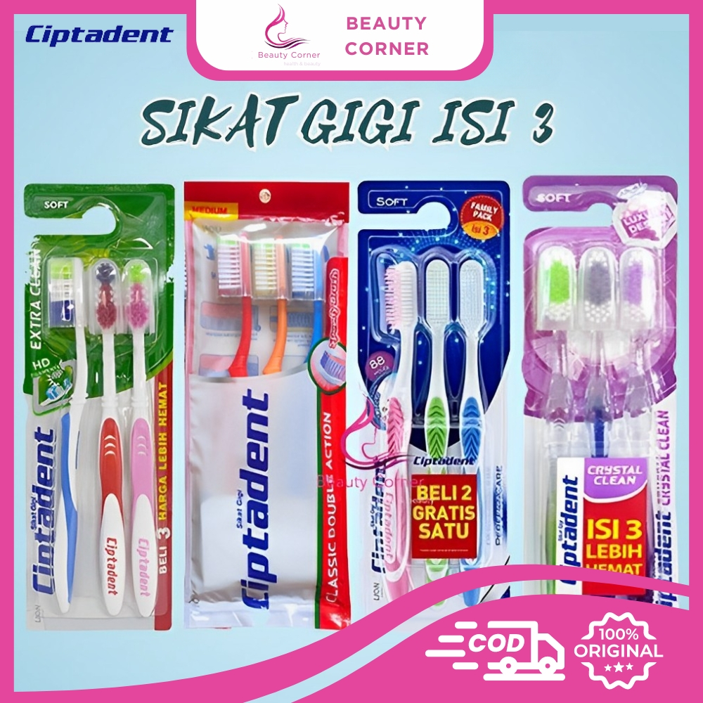 {Pack Isi 3} Ciptadent Sikat Gigi Family Pack