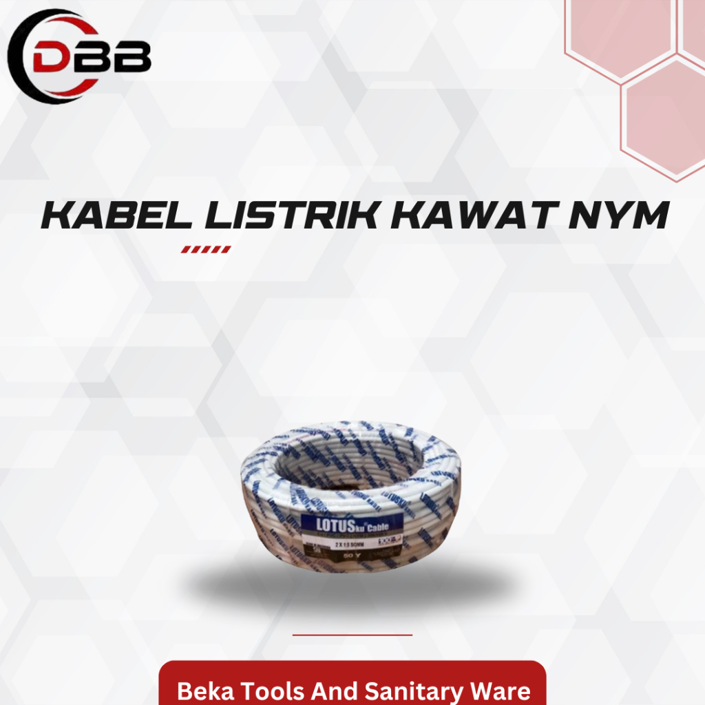 Kabel Listrik LOTUS NYM 2x1.5 / 3x1,5 50 Yard LOTUSKU - 2 x 1,5