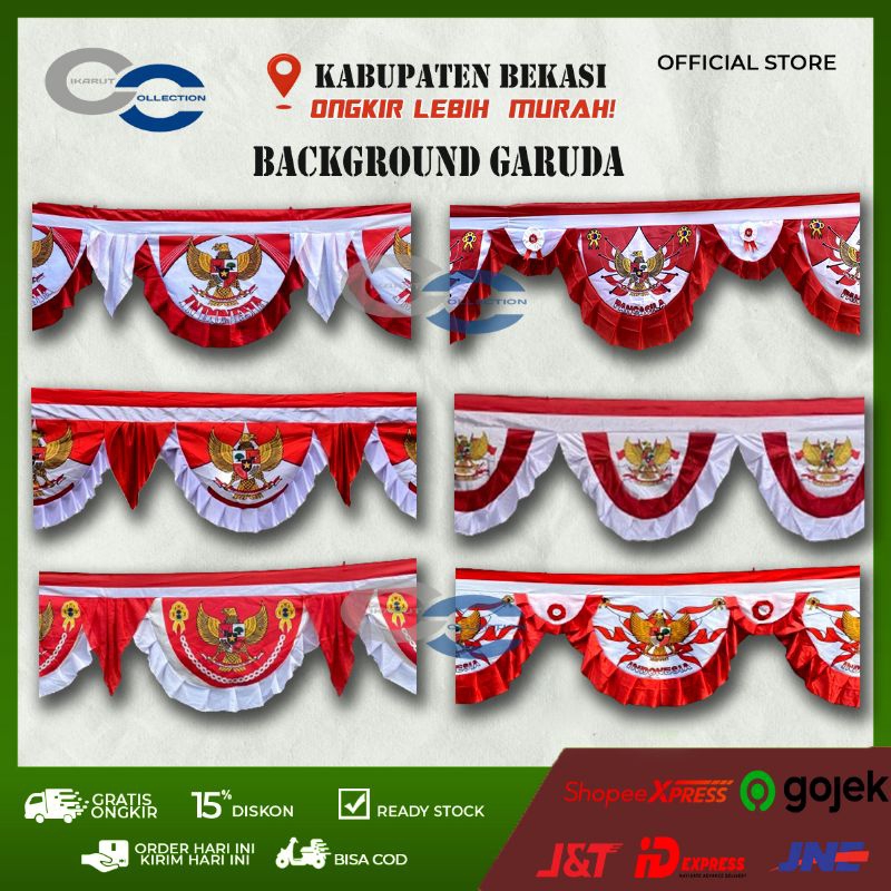 BENDERA BACKDROUP GARUDA GELOMBANG