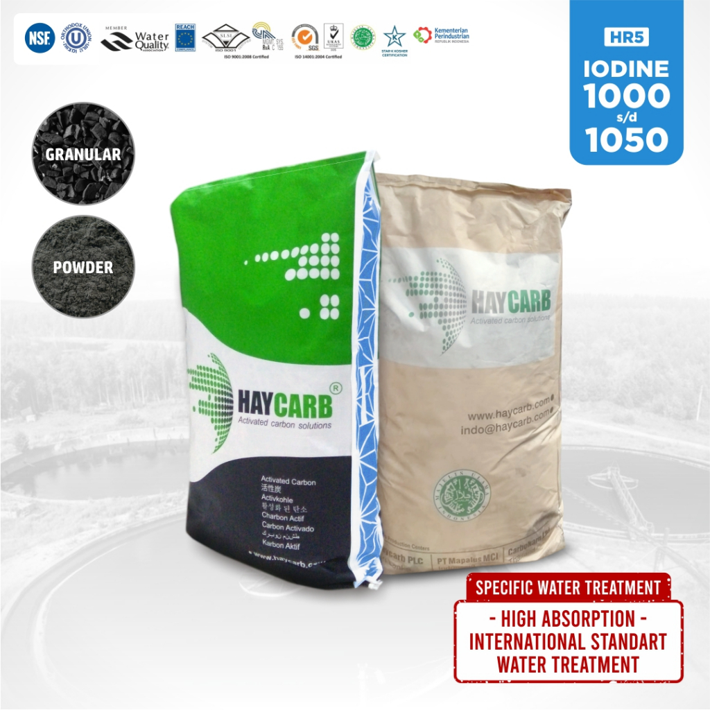 Karbon Aktif Haycarb HR5 Iodine 1000 6x12 25kg | Tambang Emas (CIP, CIL & CIC)