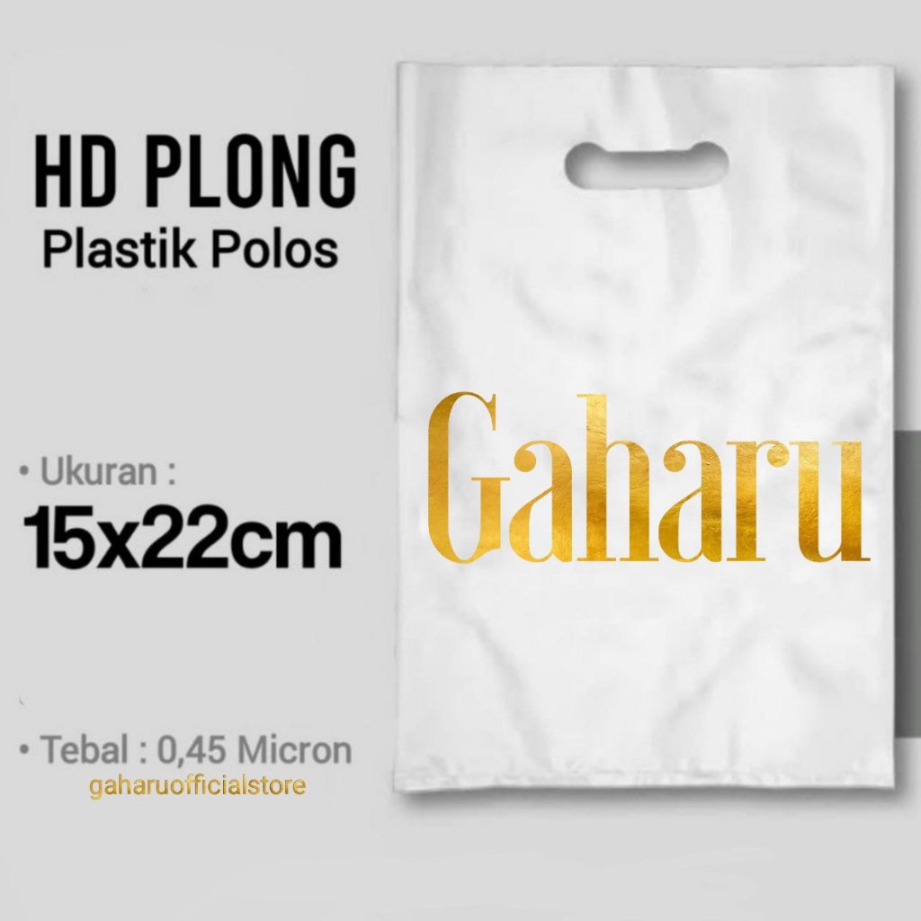 Plastik Plong HD Polos 15x22 (per pcs) Tebal / Plastik Olshop Pond