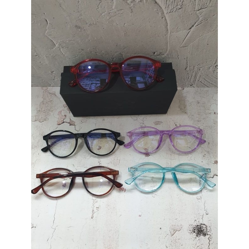 Kacamata Frame Kaca Mata Fashion Pria dan Wanita Model Korea Terbaeu Lentur 5198 TR90