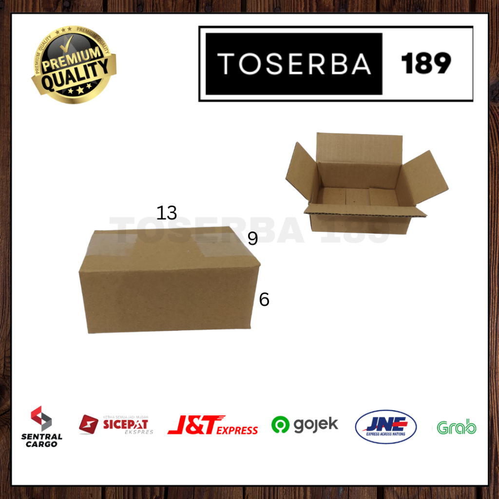 

kotak kardus box packing uk 13x9x6 SHEET POLOS