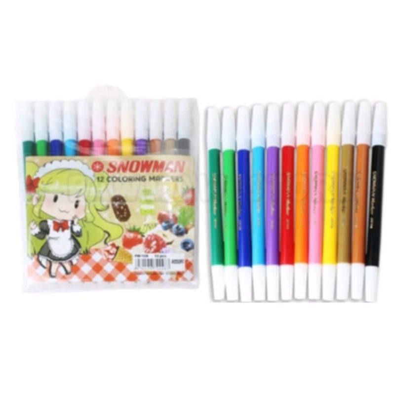 

SPIDOL SNOWMAN 12 WARNA PW-12A COLORING MARKERS ORIGINAL