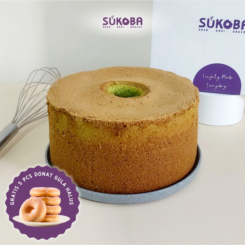 

Chiffon Cake - Pandan Klasik / Polos, diameter 20cm, tinggi 10cm