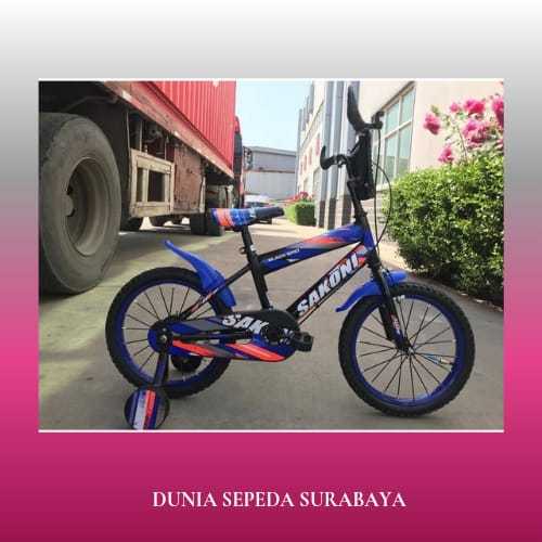 SEPEDA ANAK LAKI SAKONI BLACK BIRD UKURAN 18 INCH TERBAIK