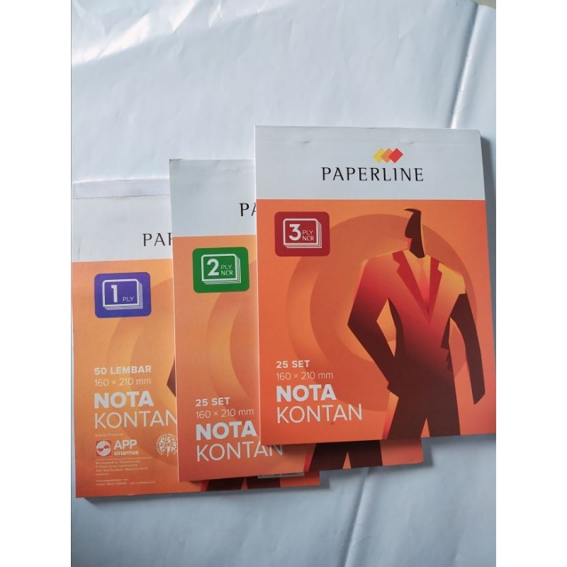 

Nota Kontan Paperline 25 Lembar Rangkap 1ply, 2ply dan 3ply ( Besar )