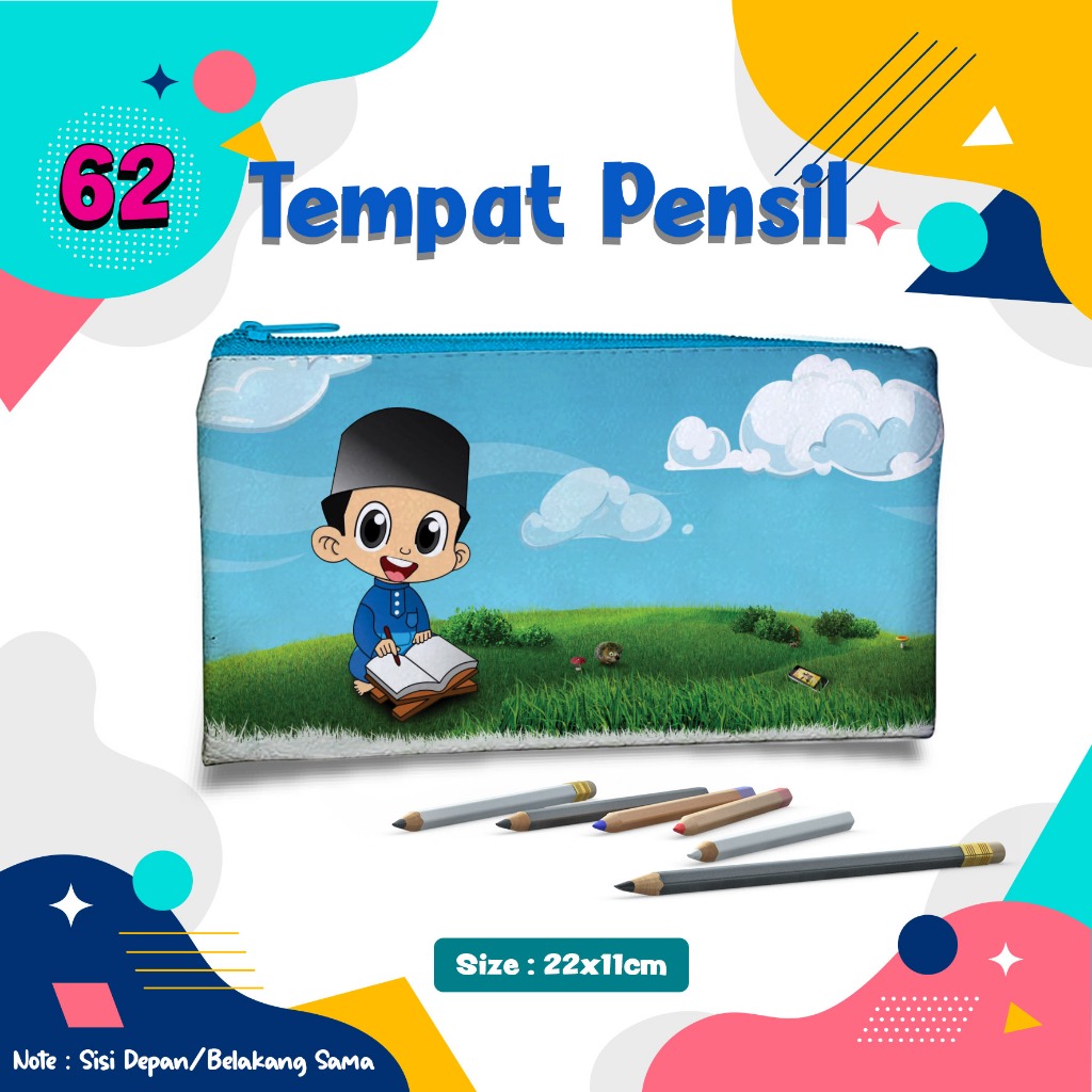 

Pencil Case motif anak sholeh 062 Animal Cute Tempat Pensil Kostak Kotak wadah Pouch dompet