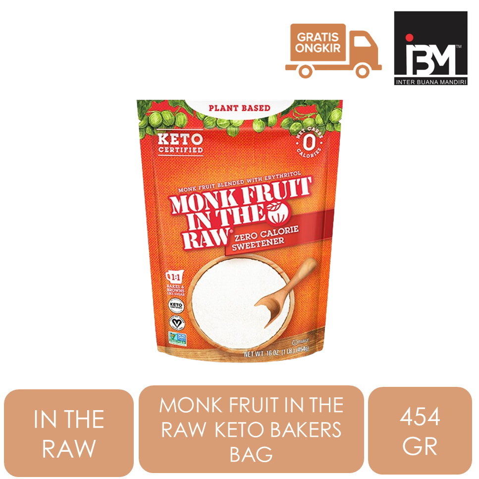 

Monk Fruit In The Raw Keto Bakers Bag 454gr - Pemanis Nol Kalori