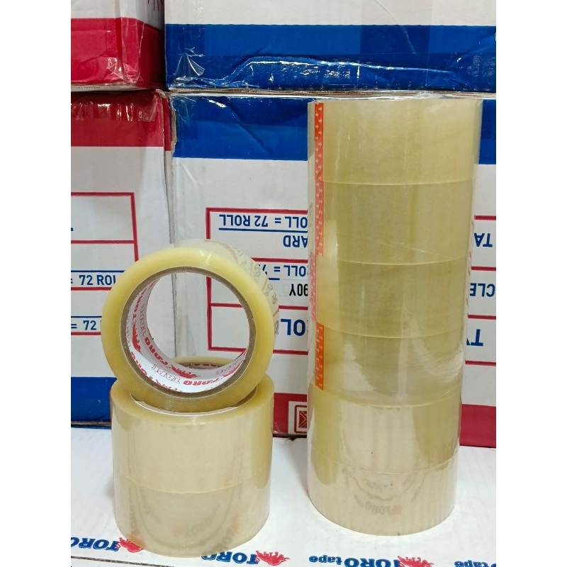 

Lakban bening 45mm X 90 Yard 1pc/1Roll Toro kualitas tinggi lebih lengket