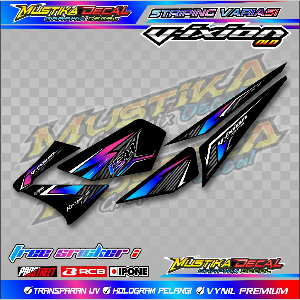 STRIPING VARIASI YAMAHA VIXION OLD / STICKER LIST VARIASI MOTOR VIXION OLD