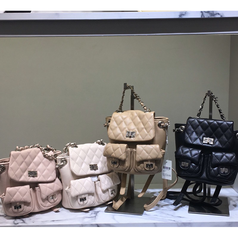 tas ransel backpack denver quilted with chain urban&co