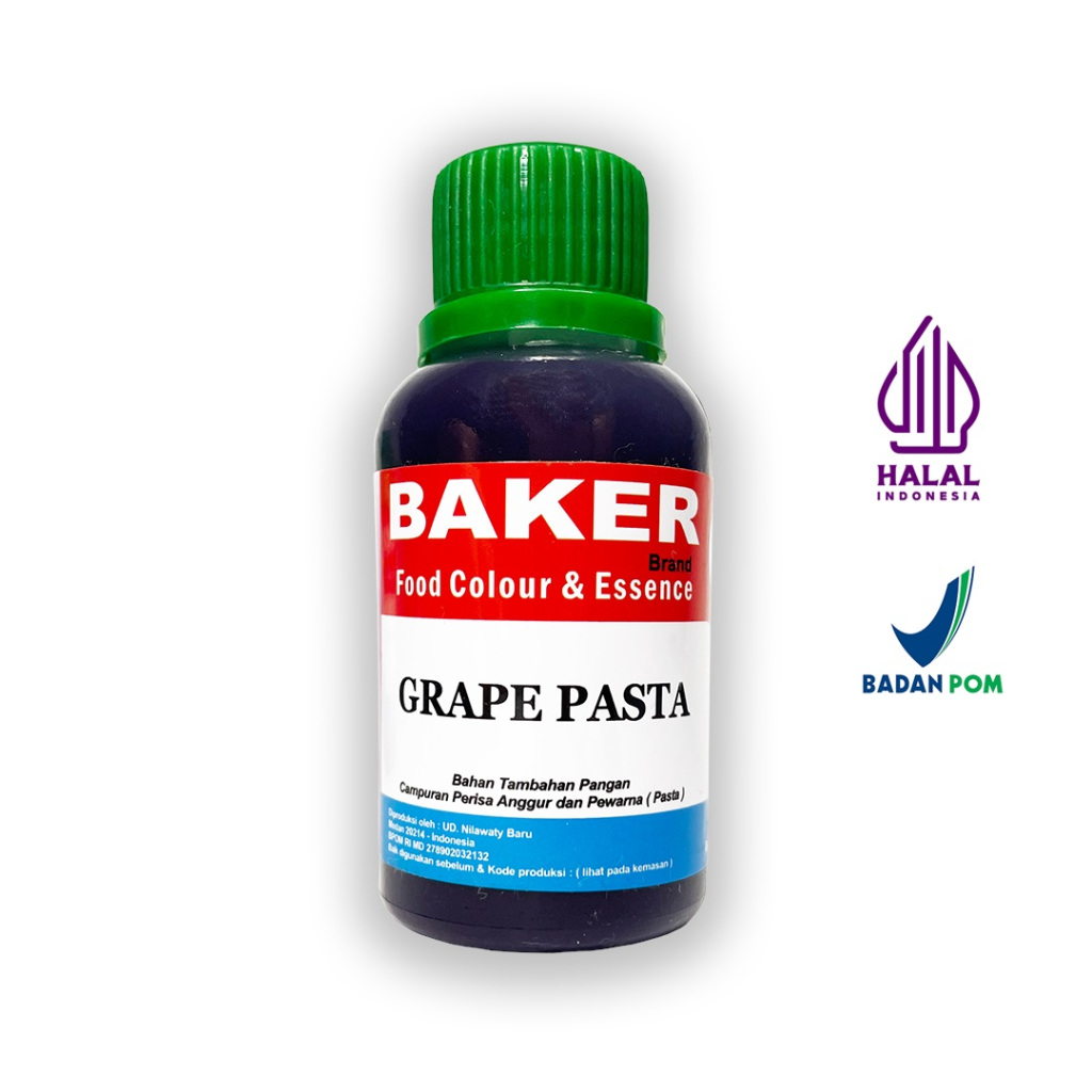 

Perisa Kue / makanan / bahan kue Grape Pasta anggur - BAKER MS ( 30g ) Halal