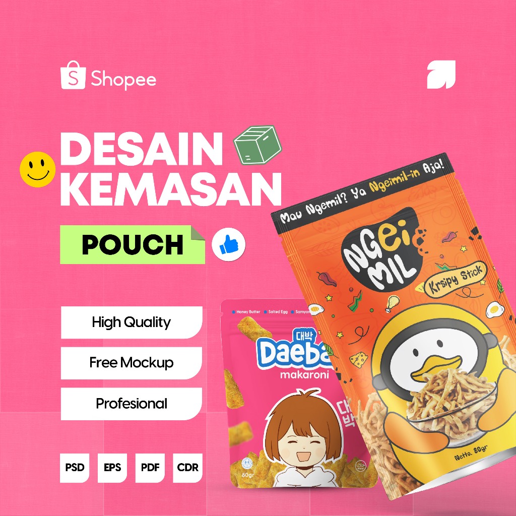 Jasa Desain Kemasan Standing Pouch, Label Kemasan Makanan/Minuman | Jasa Desain Kemasan UMKM