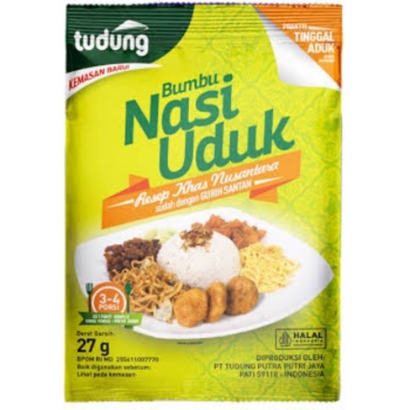 

Tudung Bumbu Nasi Uduk Instan Tinggal Aduk 27gr