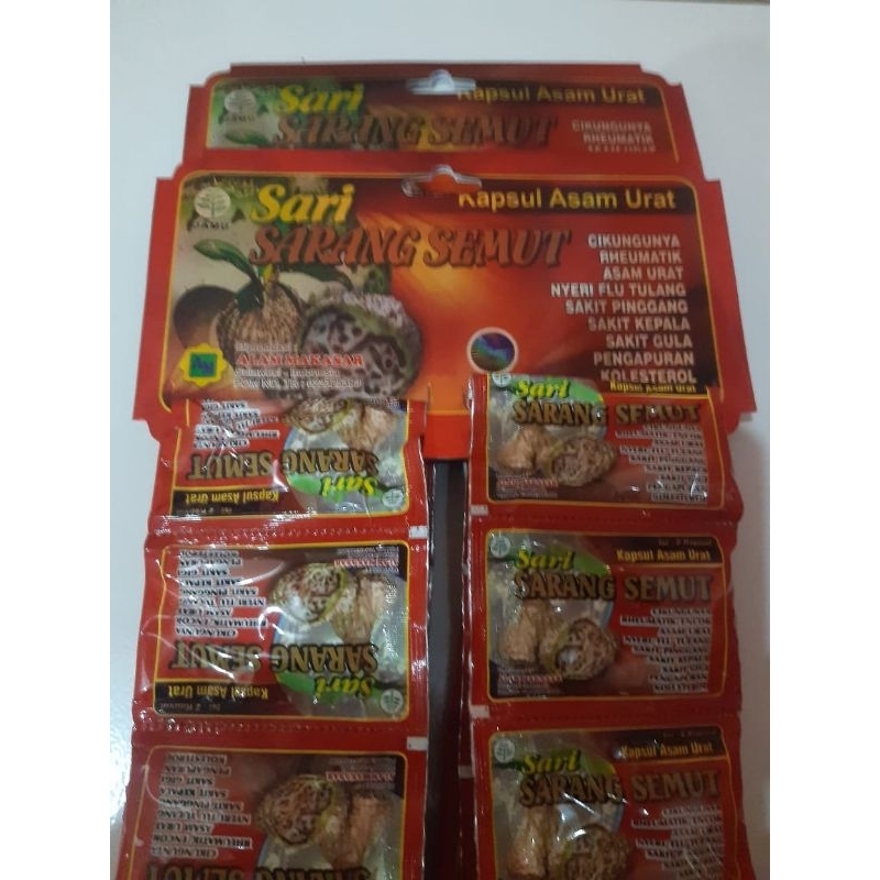 

sari sarang semut capsul asam urat original kemasan hanger isi 20 sachet@2 kapsul